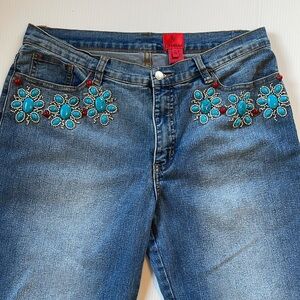V Christina Embellished Jeans Size10